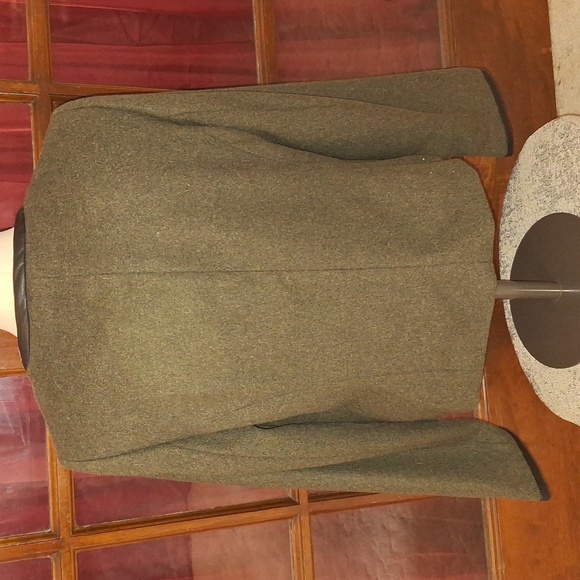 The Limited Green Blazer Jacket Leather Trim Business Casual - Picture 5 of 7